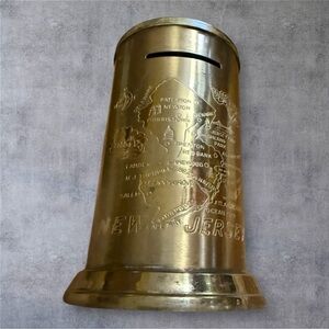1950’s Brass New Jersey 4 1/2” Tall Bank